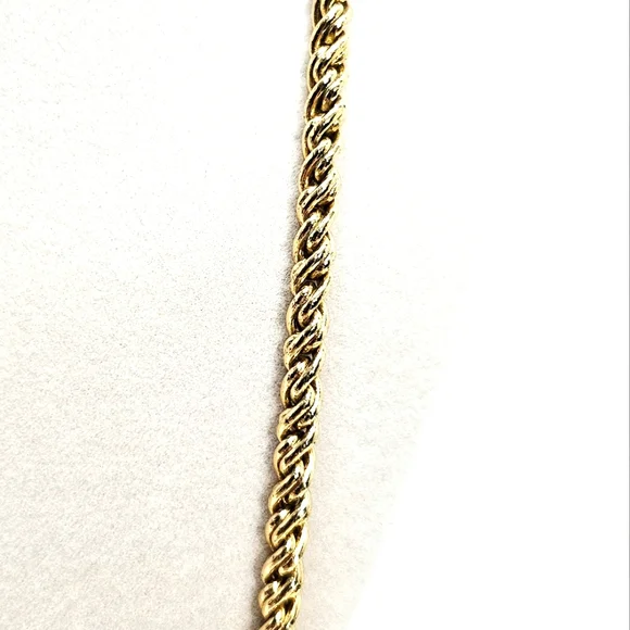 Christian Dior Twist Rope 18k Gold Plated Necklace - Picture 2 of 4